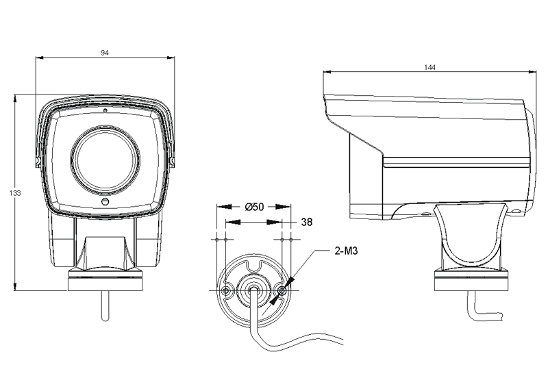 ZN-SCB0481V40-ES 8MP 4X  IR Network PTZ Bullet Camera