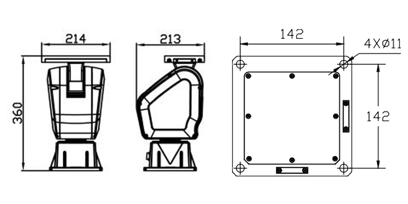 ZN-PT410U Light Duty Pan Tilt Head with Load Capacity 10kg(20.05lb)